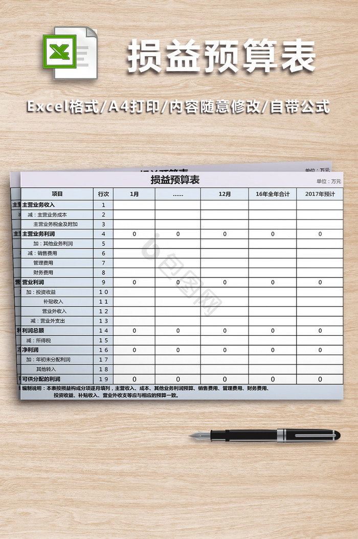 最新损益表格式及其应用详解